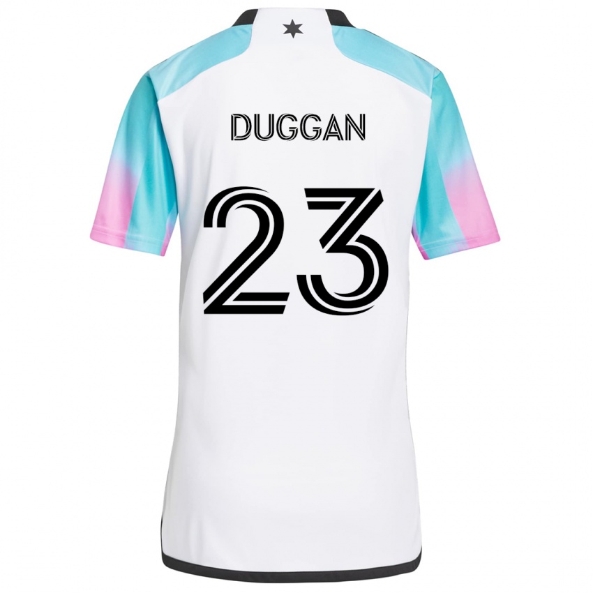 Niño Camiseta Morris Duggan #23 Blanco Azul Negro 2ª Equipación 2024/25 La Camisa Argentina