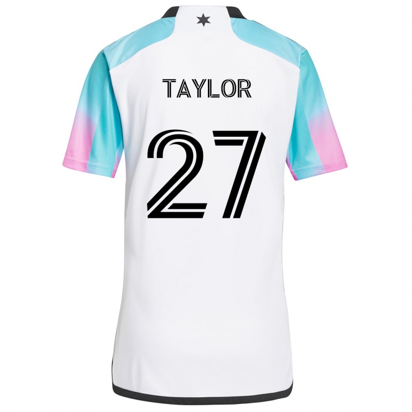 Niño Camiseta D.j. Taylor #27 Blanco Azul Negro 2ª Equipación 2024/25 La Camisa Argentina