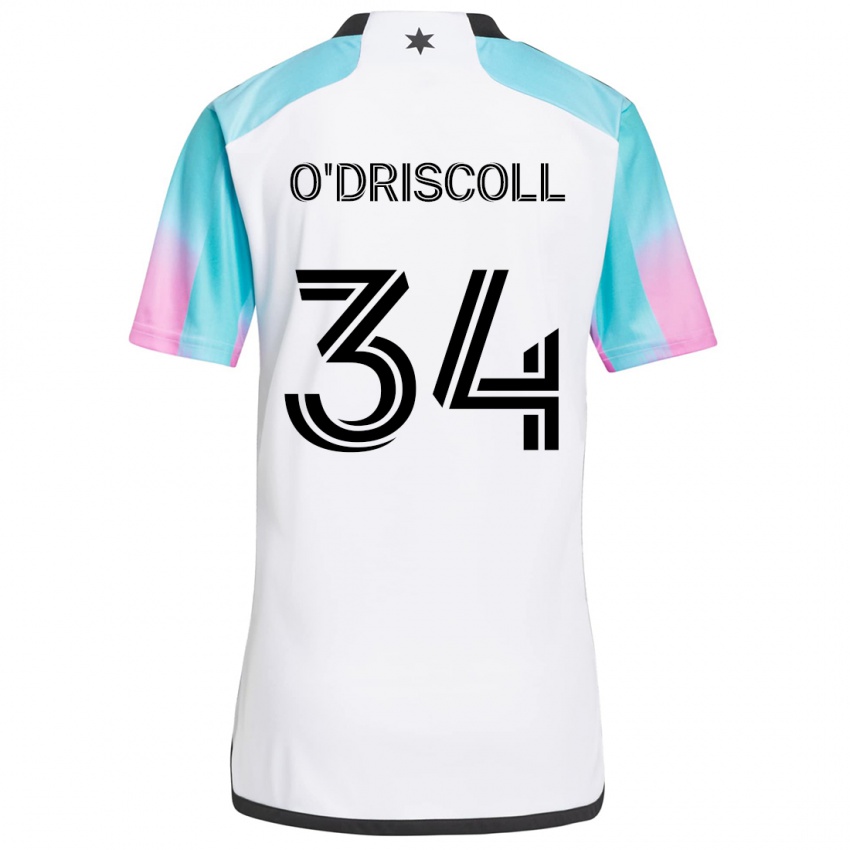 Niño Camiseta Rory O'driscoll #34 Blanco Azul Negro 2ª Equipación 2024/25 La Camisa Argentina