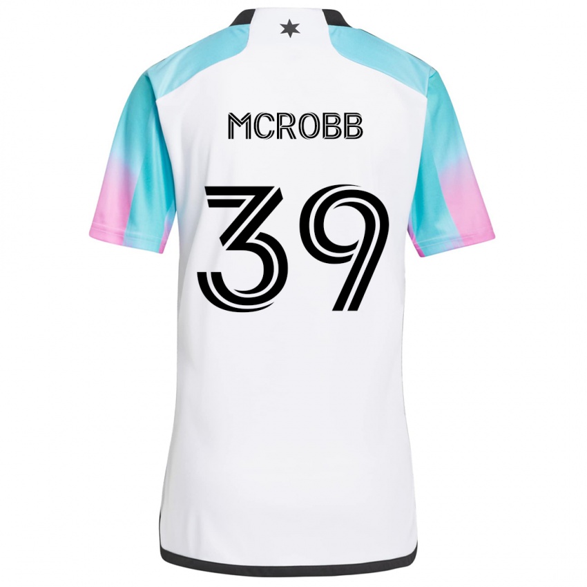 Niño Camiseta Finn Mcrobb #39 Blanco Azul Negro 2ª Equipación 2024/25 La Camisa Argentina