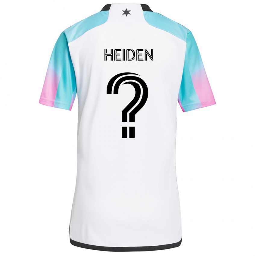 Niño Camiseta Adam Heiden #0 Blanco Azul Negro 2ª Equipación 2024/25 La Camisa Argentina