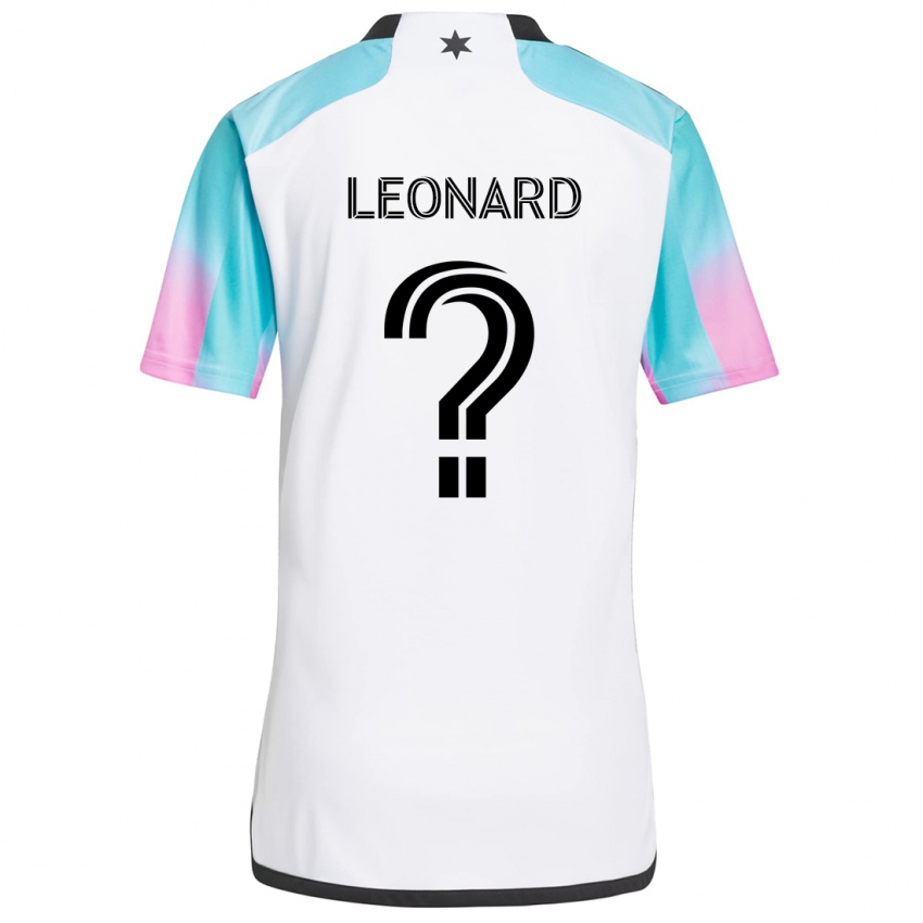 Niño Camiseta Tyler Leonard #0 Blanco Azul Negro 2ª Equipación 2024/25 La Camisa Argentina