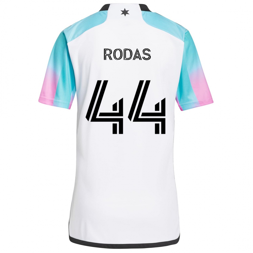 Niño Camiseta Geremy Rodas #44 Blanco Azul Negro 2ª Equipación 2024/25 La Camisa Argentina