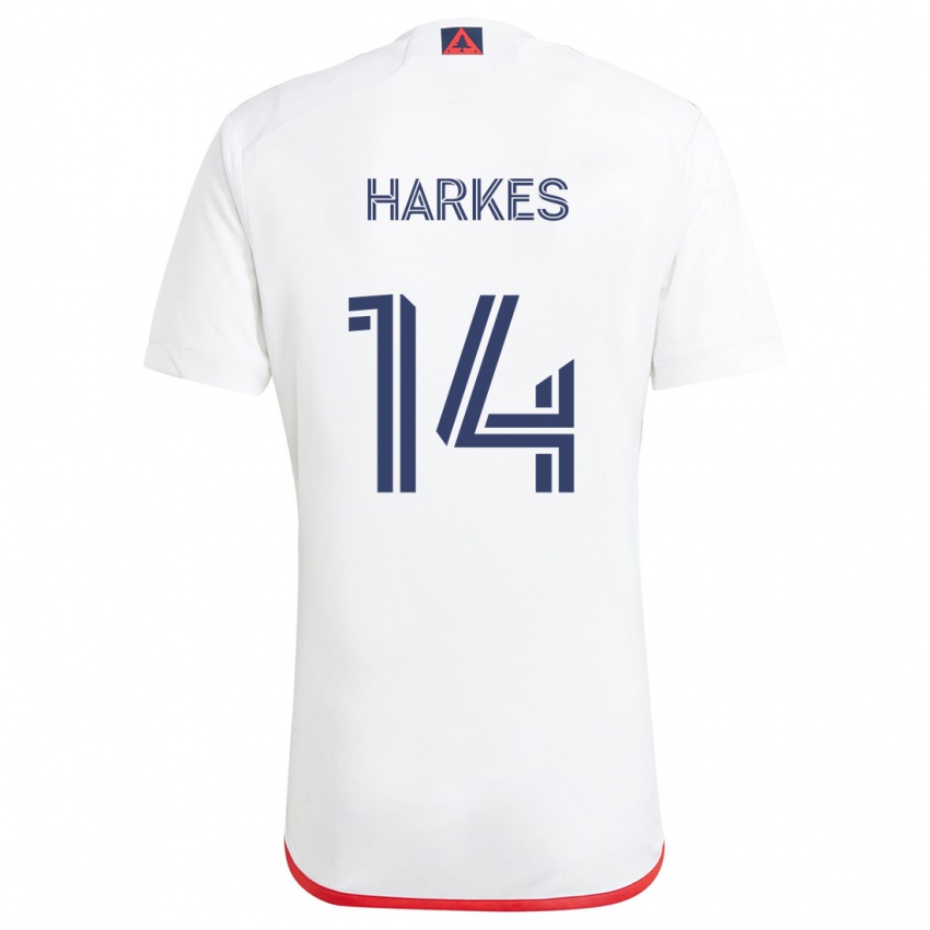 Niño Camiseta Ian Harkes #14 Blanco Rojo 2ª Equipación 2024/25 La Camisa Argentina