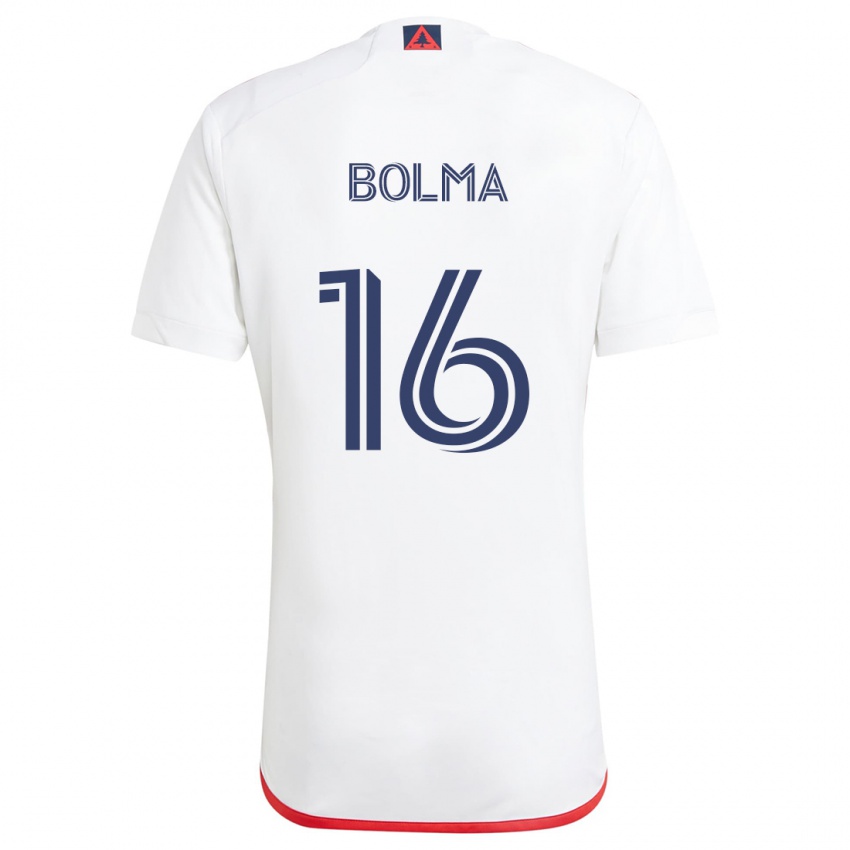 Niño Camiseta Josh Bolma #16 Blanco Rojo 2ª Equipación 2024/25 La Camisa Argentina