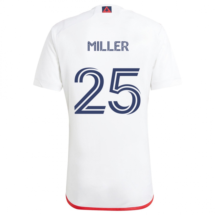 Niño Camiseta Peyton Miller #25 Blanco Rojo 2ª Equipación 2024/25 La Camisa Argentina