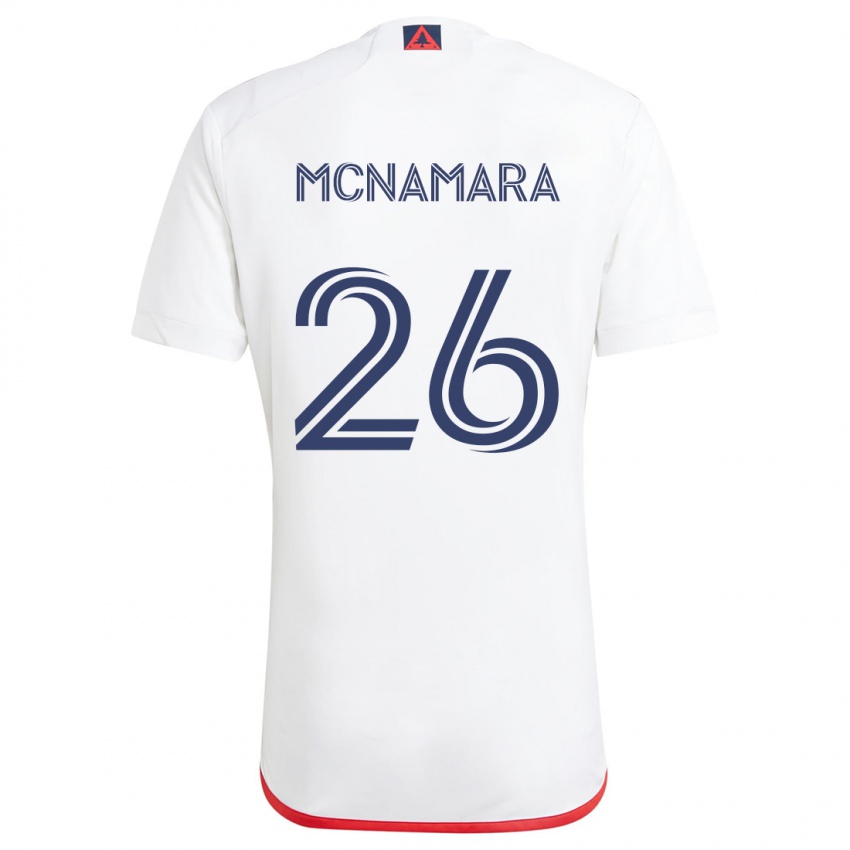 Niño Camiseta Tommy Mcnamara #26 Blanco Rojo 2ª Equipación 2024/25 La Camisa Argentina