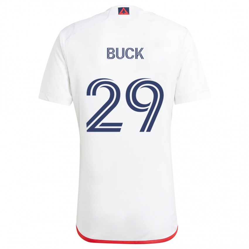 Niño Camiseta Noel Buck #29 Blanco Rojo 2ª Equipación 2024/25 La Camisa Argentina