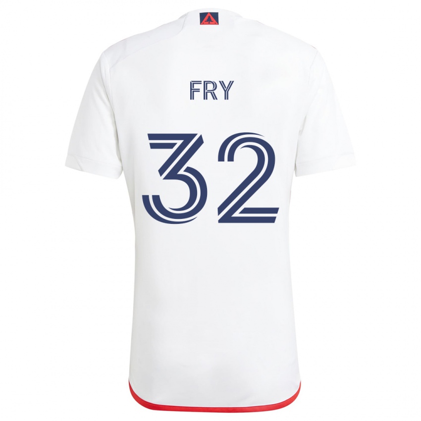 Niño Camiseta Malcolm Fry #32 Blanco Rojo 2ª Equipación 2024/25 La Camisa Argentina