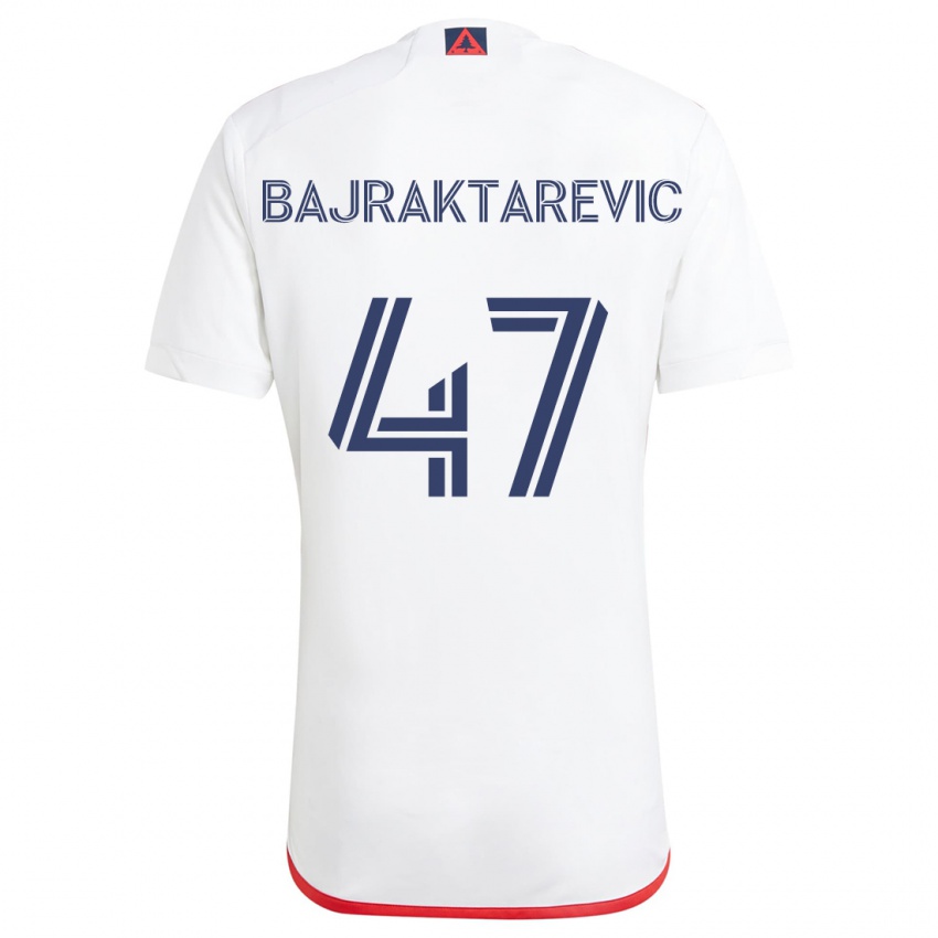 Niño Camiseta Esmir Bajraktarevic #47 Blanco Rojo 2ª Equipación 2024/25 La Camisa Argentina