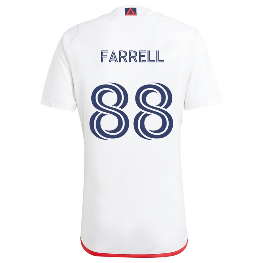 Niño Camiseta Andrew Farrell #88 Blanco Rojo 2ª Equipación 2024/25 La Camisa Argentina