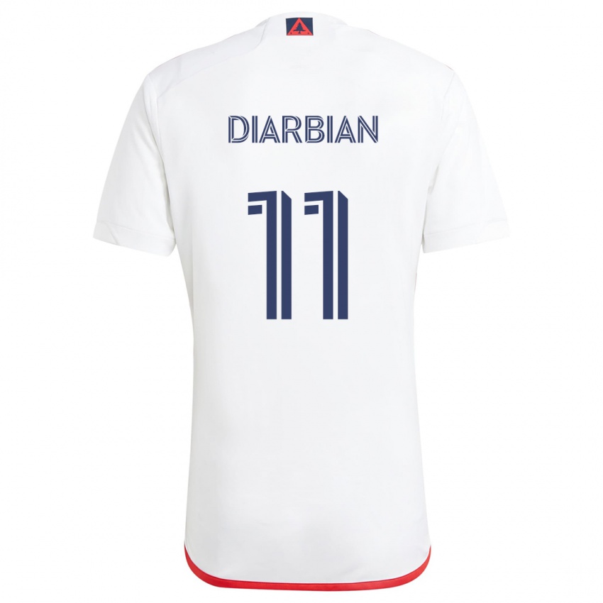 Niño Camiseta Gevork Diarbian #11 Blanco Rojo 2ª Equipación 2024/25 La Camisa Argentina