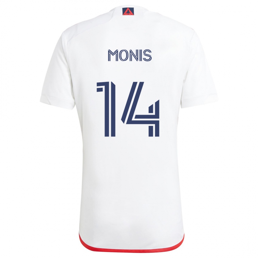 Niño Camiseta Alex Monis #14 Blanco Rojo 2ª Equipación 2024/25 La Camisa Argentina