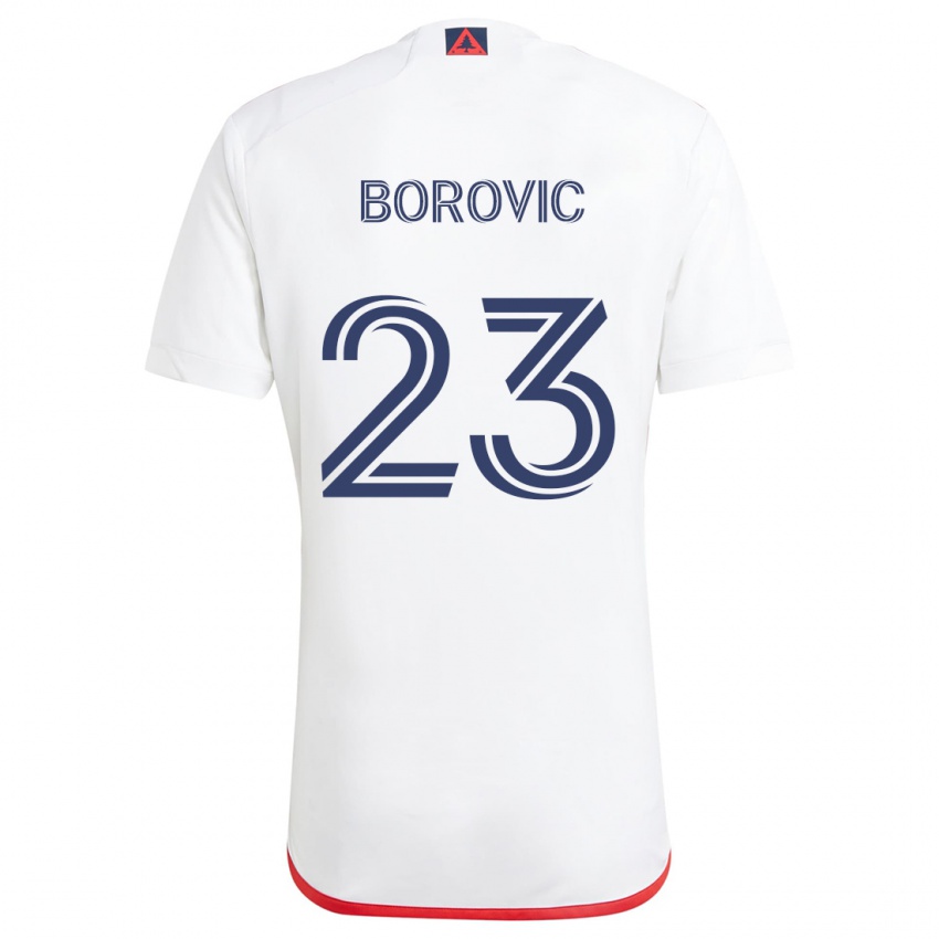 Niño Camiseta Luka Borovic #23 Blanco Rojo 2ª Equipación 2024/25 La Camisa Argentina