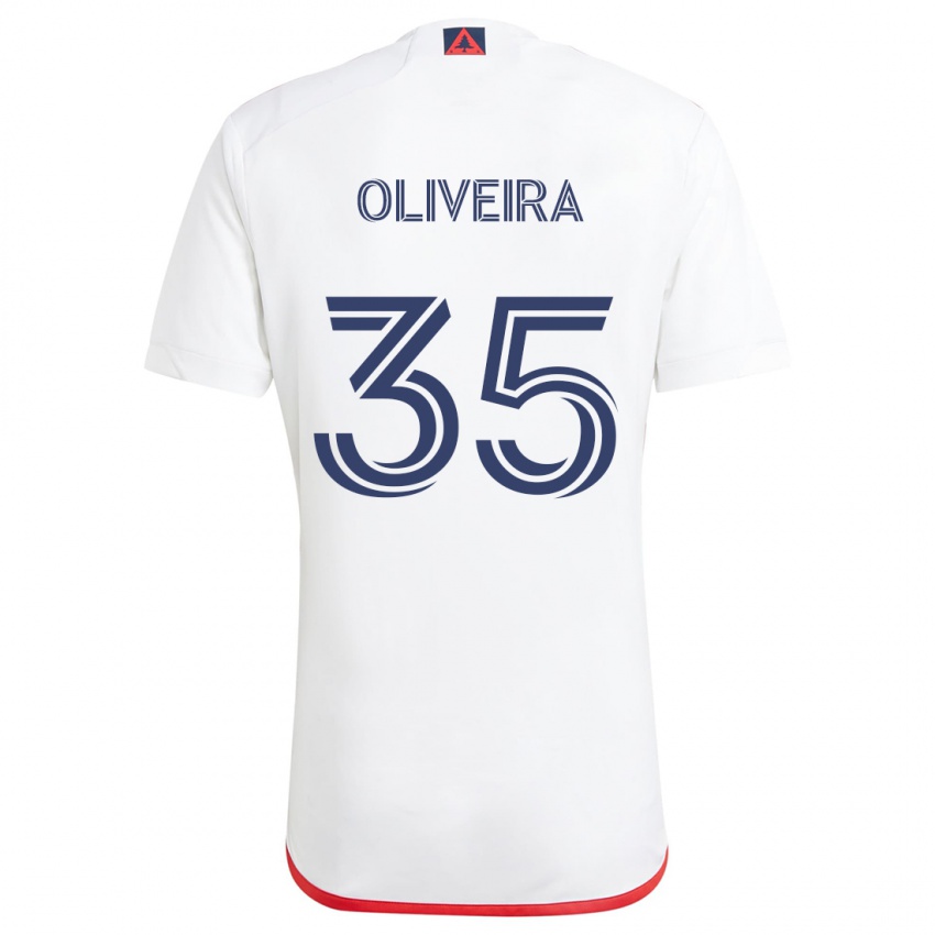 Niño Camiseta Cristiano Oliveira #35 Blanco Rojo 2ª Equipación 2024/25 La Camisa Argentina