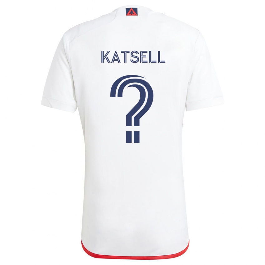 Niño Camiseta Levi Katsell #0 Blanco Rojo 2ª Equipación 2024/25 La Camisa Argentina