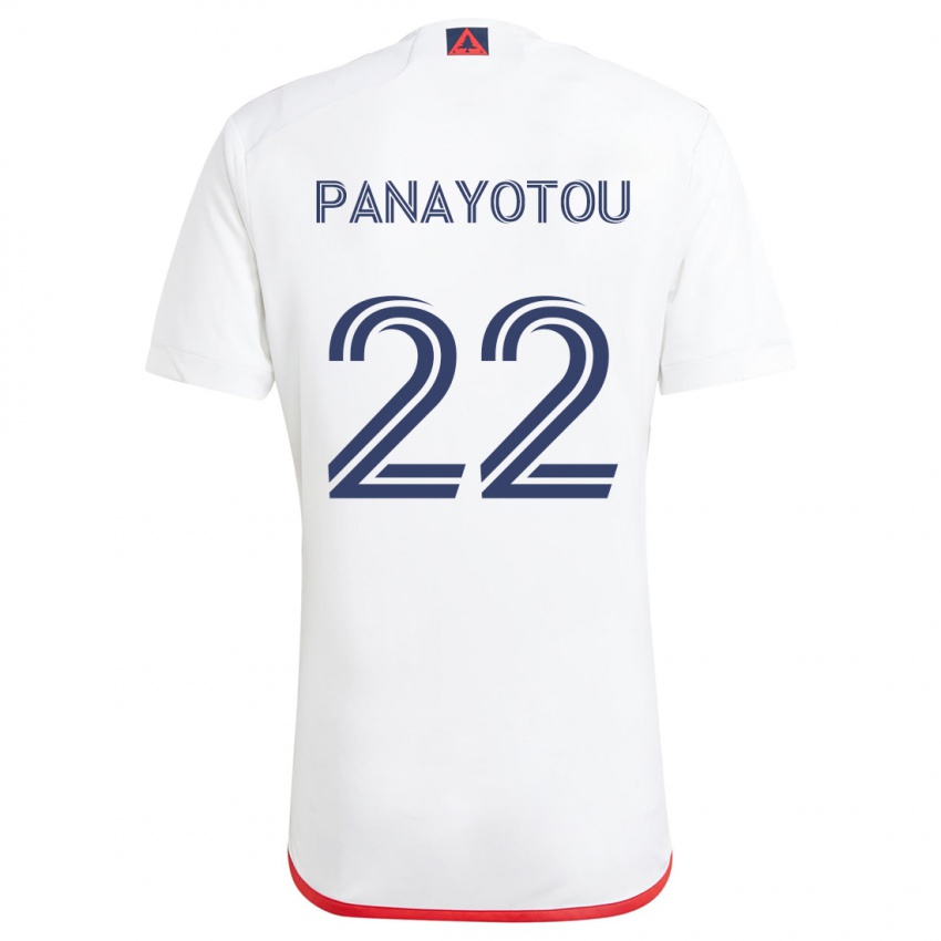 Niño Camiseta Jack Panayotou #22 Blanco Rojo 2ª Equipación 2024/25 La Camisa Argentina