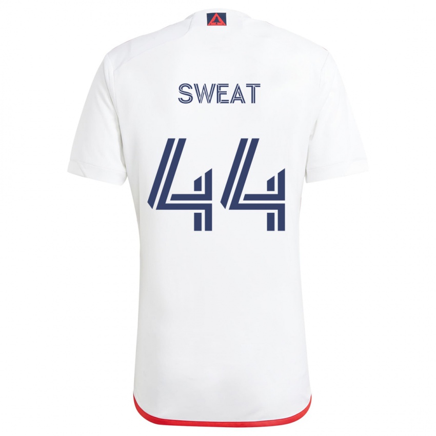 Niño Camiseta Ben Sweat #44 Blanco Rojo 2ª Equipación 2024/25 La Camisa Argentina