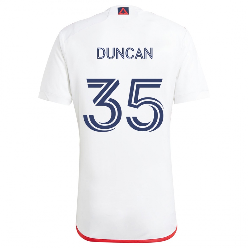 Niño Camiseta Nakye Greenidge-Duncan #35 Blanco Rojo 2ª Equipación 2024/25 La Camisa Argentina