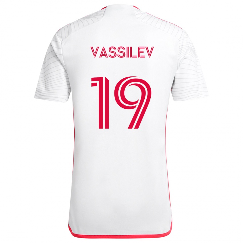 Niño Camiseta Indiana Vassilev #19 Blanco Rojo 2ª Equipación 2024/25 La Camisa Argentina