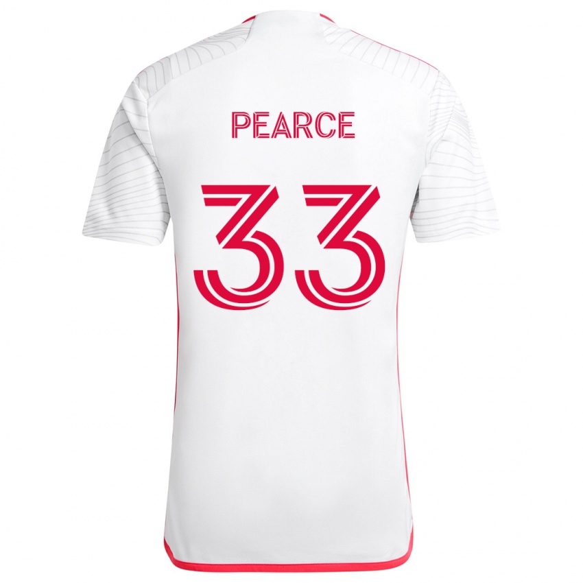 Niño Camiseta Tyson Pearce #33 Blanco Rojo 2ª Equipación 2024/25 La Camisa Argentina