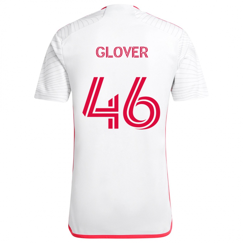 Niño Camiseta Caden Glover #46 Blanco Rojo 2ª Equipación 2024/25 La Camisa Argentina