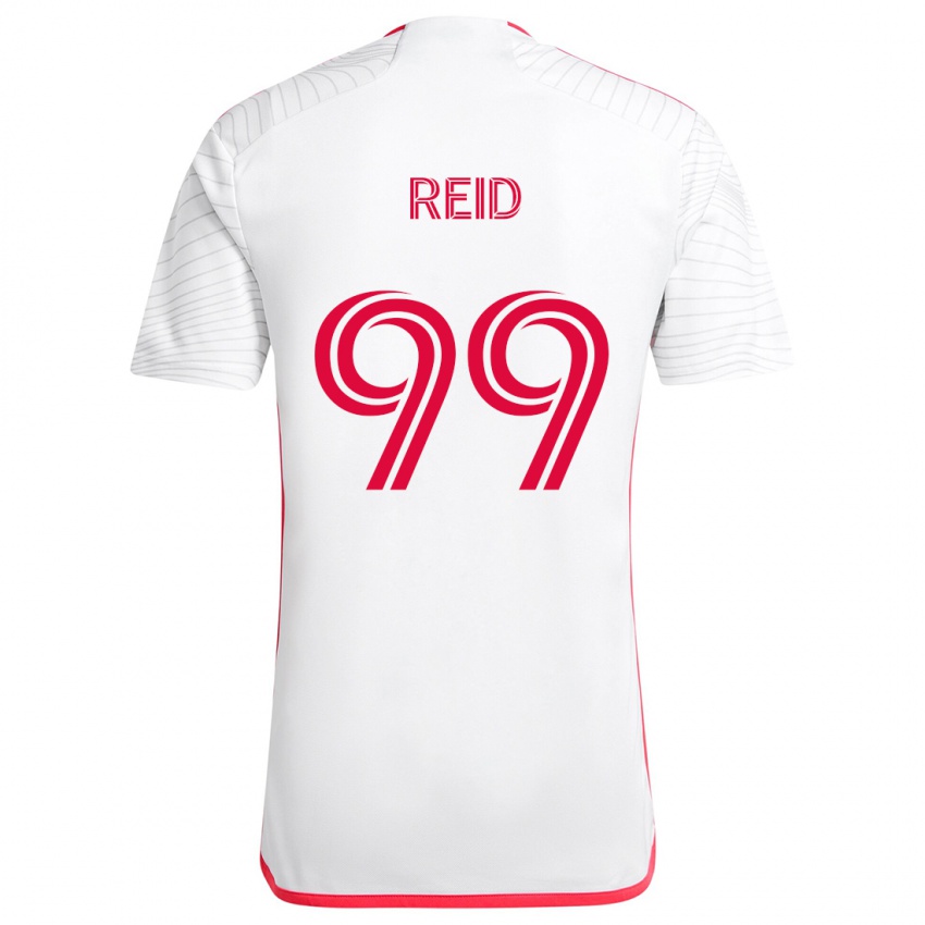 Niño Camiseta Jayden Reid #99 Blanco Rojo 2ª Equipación 2024/25 La Camisa Argentina