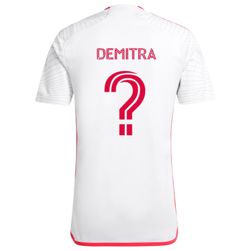 Niño Camiseta Lucas Demitra #0 Blanco Rojo 2ª Equipación 2024/25 La Camisa Argentina