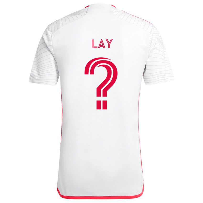 Niño Camiseta Mikey Lay #0 Blanco Rojo 2ª Equipación 2024/25 La Camisa Argentina