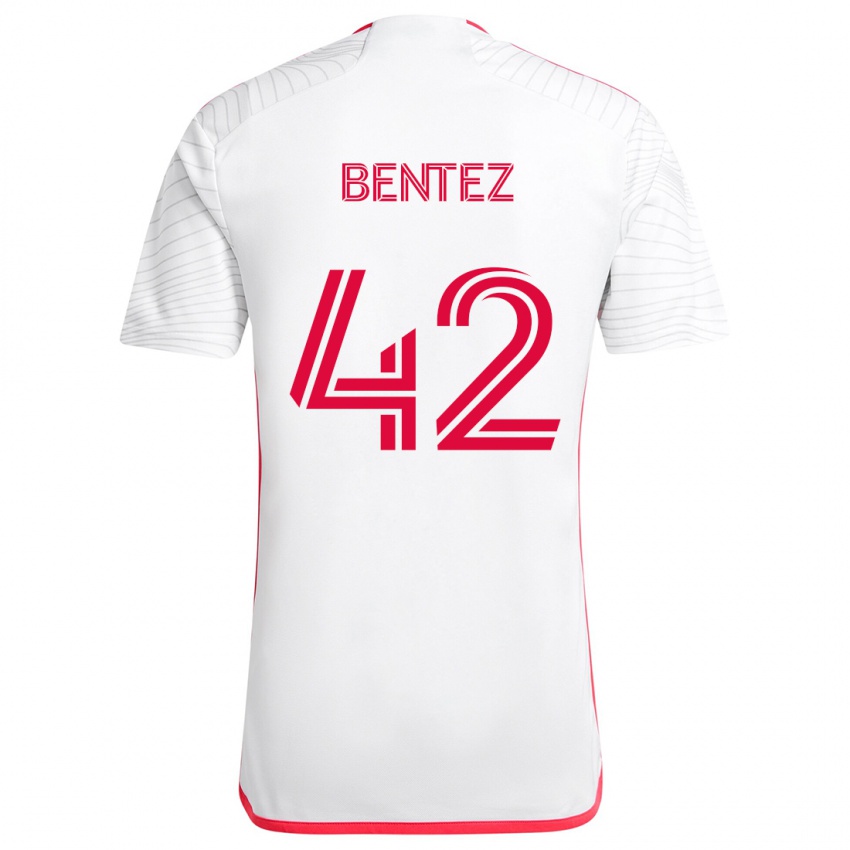 Niño Camiseta Óscar Benítez #42 Blanco Rojo 2ª Equipación 2024/25 La Camisa Argentina