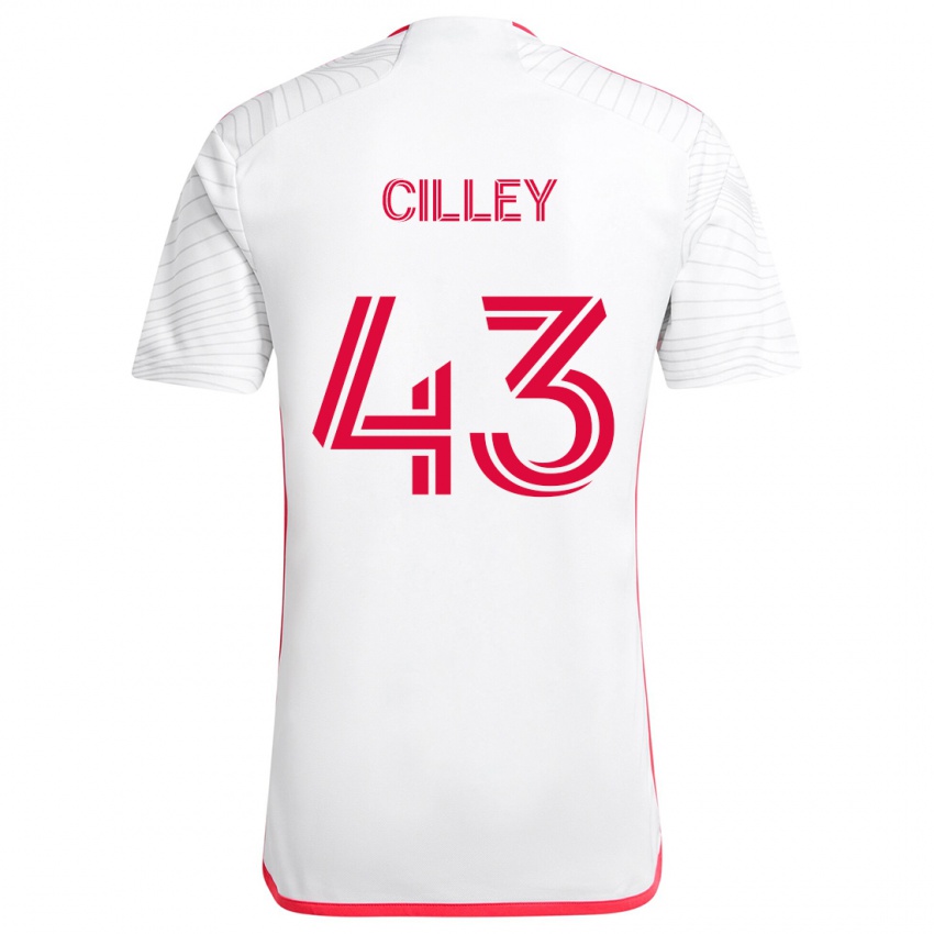 Niño Camiseta Cam Cilley #43 Blanco Rojo 2ª Equipación 2024/25 La Camisa Argentina