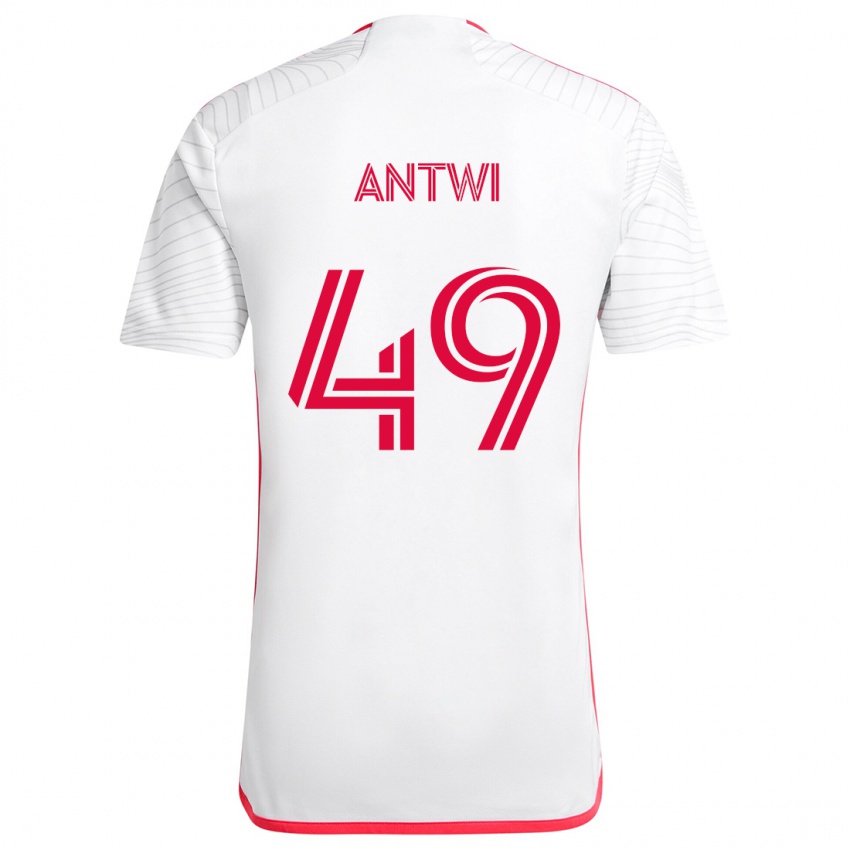 Niño Camiseta Seth Antwi #49 Blanco Rojo 2ª Equipación 2024/25 La Camisa Argentina