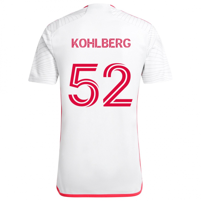 Niño Camiseta Andrew Kohlberg #52 Blanco Rojo 2ª Equipación 2024/25 La Camisa Argentina