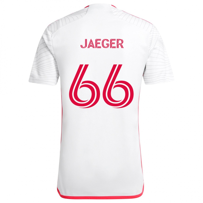 Niño Camiseta Kai Jaeger #66 Blanco Rojo 2ª Equipación 2024/25 La Camisa Argentina