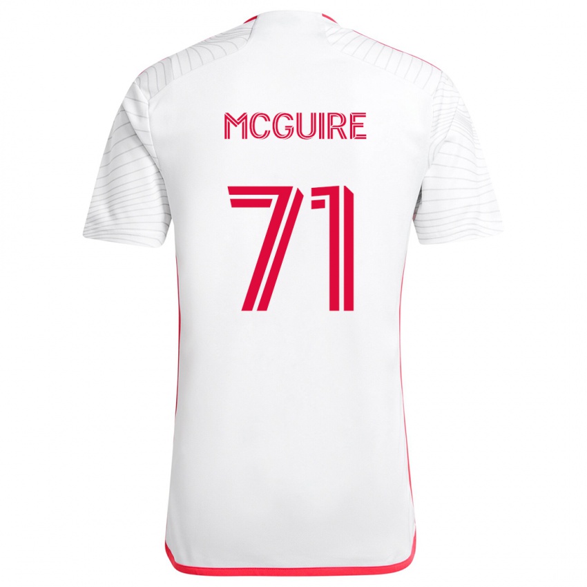 Niño Camiseta Nolan Mcguire #71 Blanco Rojo 2ª Equipación 2024/25 La Camisa Argentina