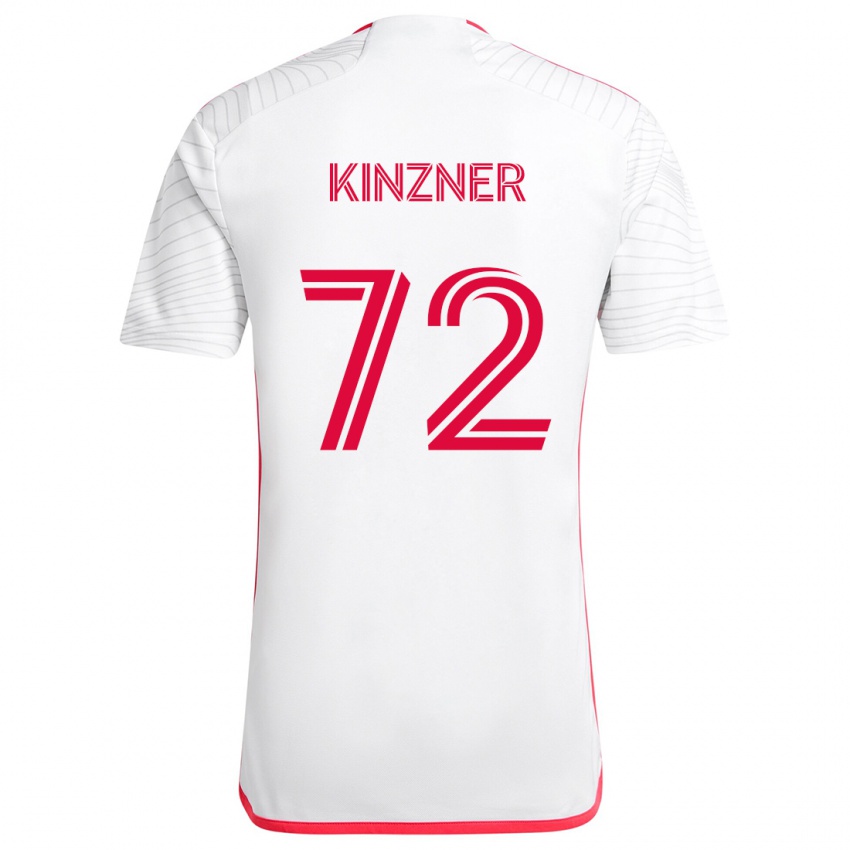 Niño Camiseta Eric Kinzner #72 Blanco Rojo 2ª Equipación 2024/25 La Camisa Argentina