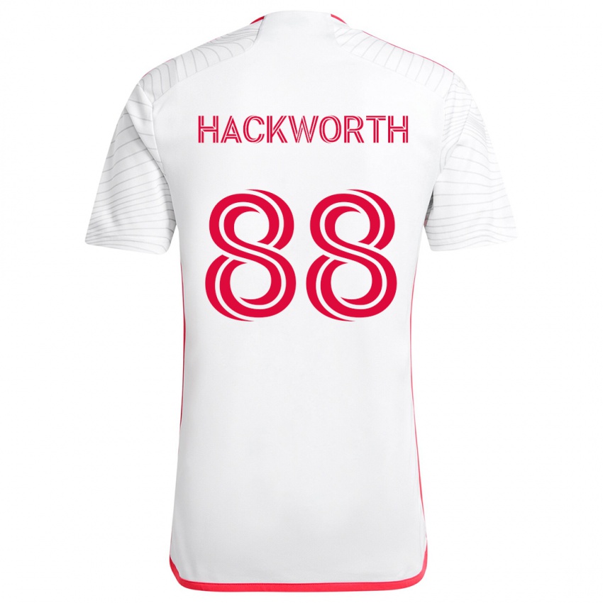 Niño Camiseta Larsen Hackworth #88 Blanco Rojo 2ª Equipación 2024/25 La Camisa Argentina