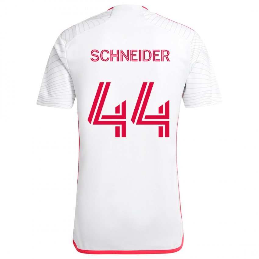 Niño Camiseta Max Schneider #44 Blanco Rojo 2ª Equipación 2024/25 La Camisa Argentina