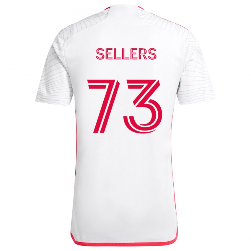 Niño Camiseta Braydon Sellers #73 Blanco Rojo 2ª Equipación 2024/25 La Camisa Argentina