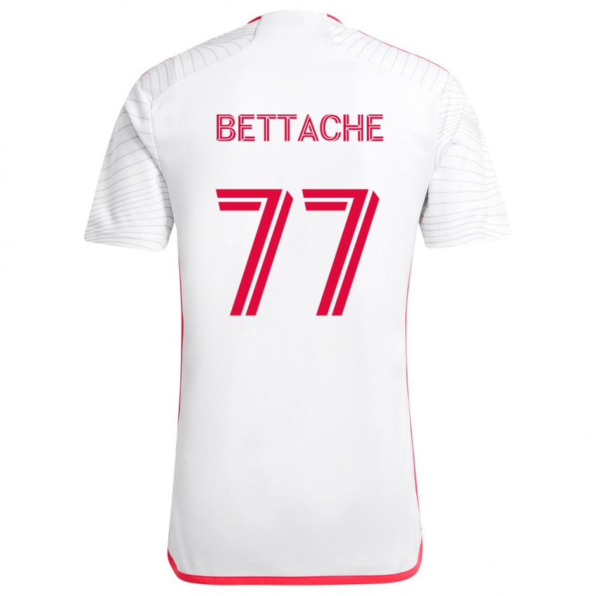 Niño Camiseta Faysal Bettache #77 Blanco Rojo 2ª Equipación 2024/25 La Camisa Argentina