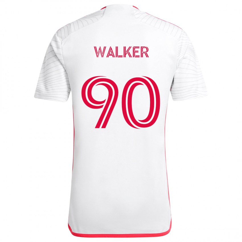 Niño Camiseta Eric Walker #90 Blanco Rojo 2ª Equipación 2024/25 La Camisa Argentina