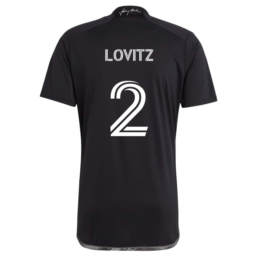 Niño Camiseta Daniel Lovitz #2 Negro 2ª Equipación 2024/25 La Camisa Argentina