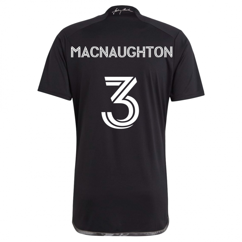 Niño Camiseta Lukas Macnaughton #3 Negro 2ª Equipación 2024/25 La Camisa Argentina