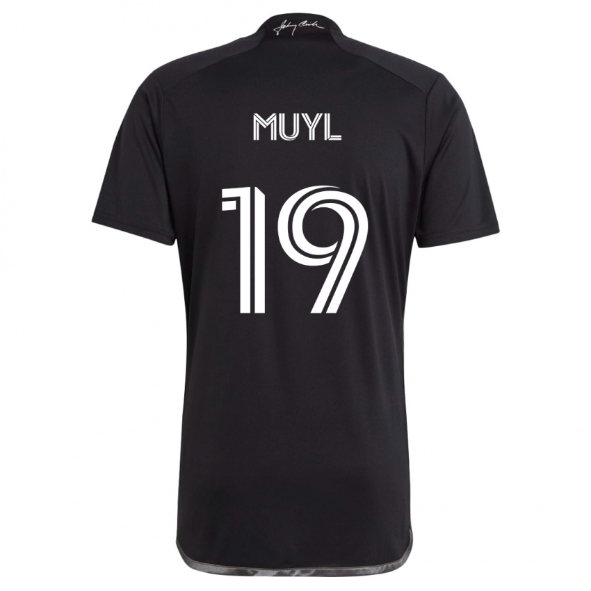 Niño Camiseta Alex Muyl #19 Negro 2ª Equipación 2024/25 La Camisa Argentina