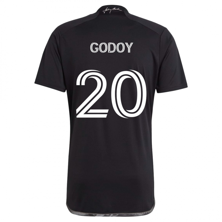 Niño Camiseta Aníbal Godoy #20 Negro 2ª Equipación 2024/25 La Camisa Argentina