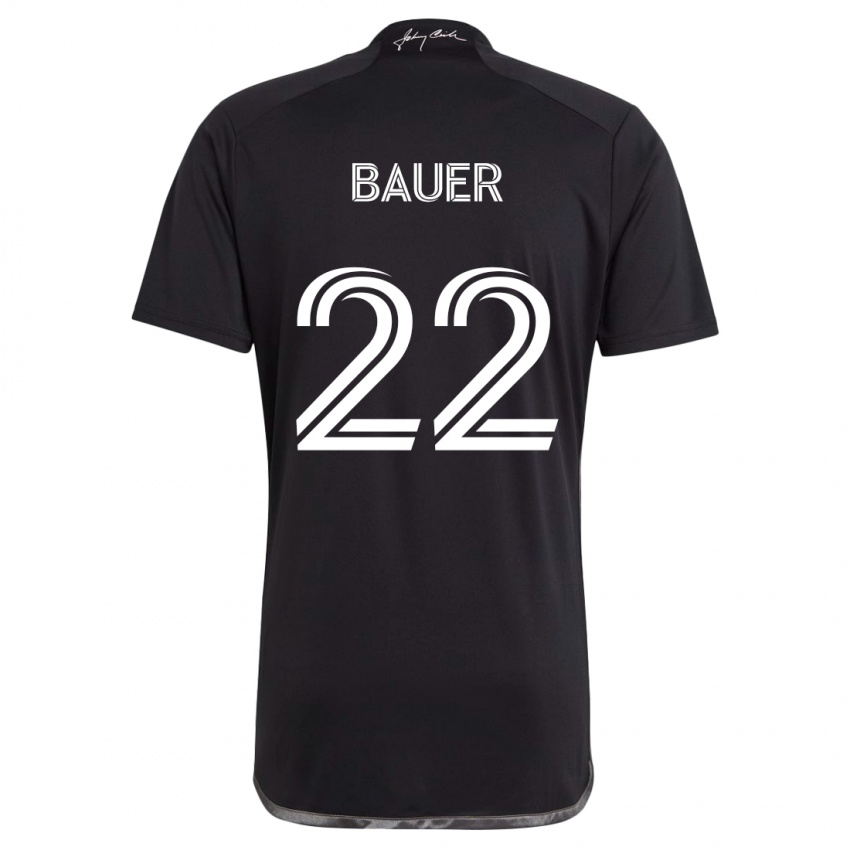 Niño Camiseta Josh Bauer #22 Negro 2ª Equipación 2024/25 La Camisa Argentina