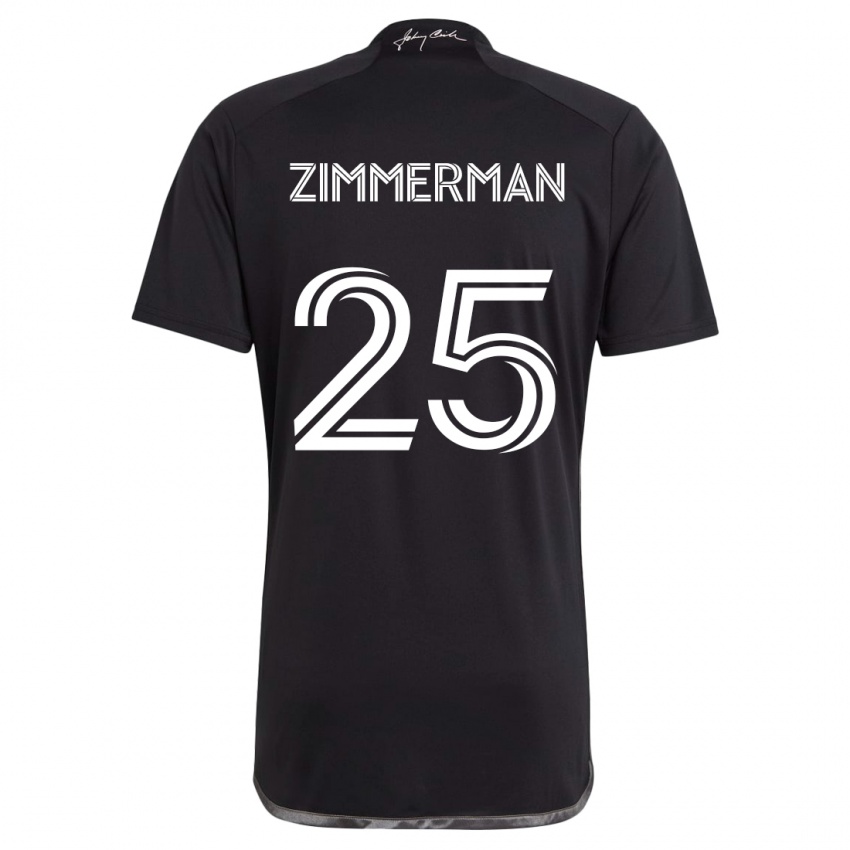 Niño Camiseta Walker Zimmerman #25 Negro 2ª Equipación 2024/25 La Camisa Argentina