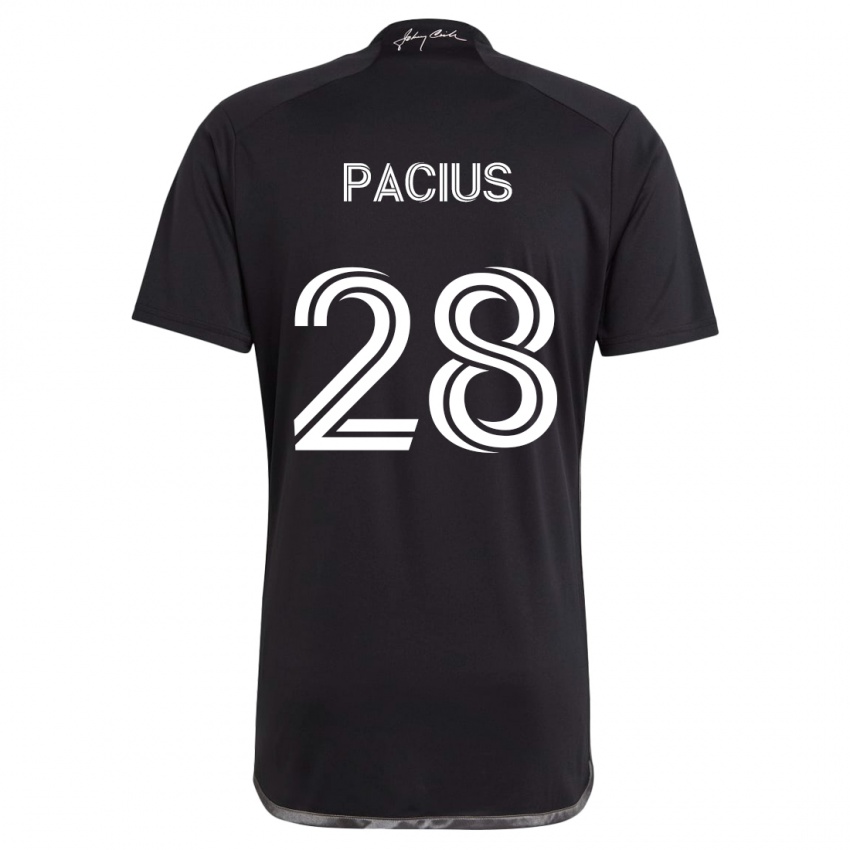 Niño Camiseta Woobens Pacius #28 Negro 2ª Equipación 2024/25 La Camisa Argentina