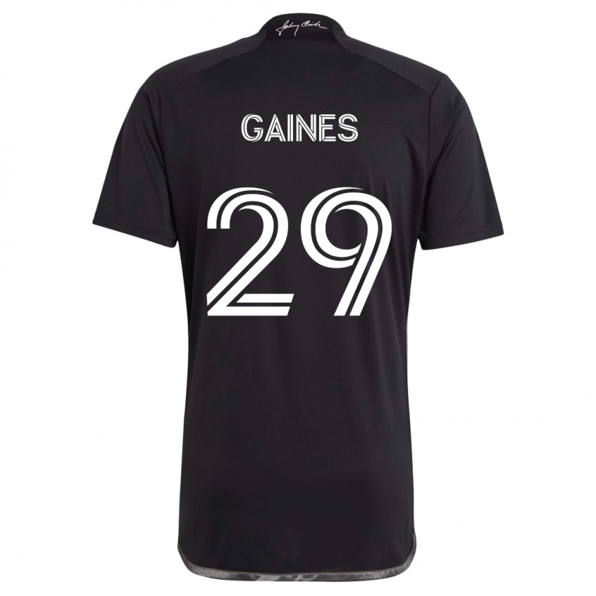 Niño Camiseta Julian Gaines #29 Negro 2ª Equipación 2024/25 La Camisa Argentina