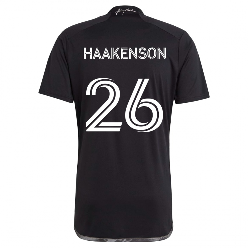 Niño Camiseta Luke Haakenson #26 Negro 2ª Equipación 2024/25 La Camisa Argentina